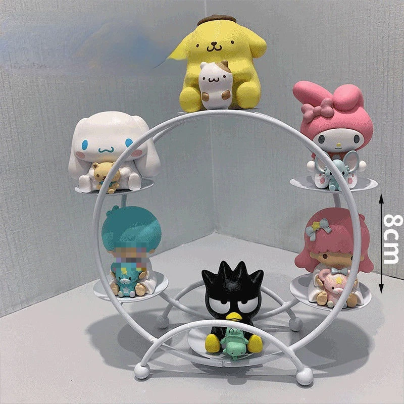 

Ferris wheel Sanrio My melody tea party handheld stand desktop blind box decoration peripheral doll display stand shelf