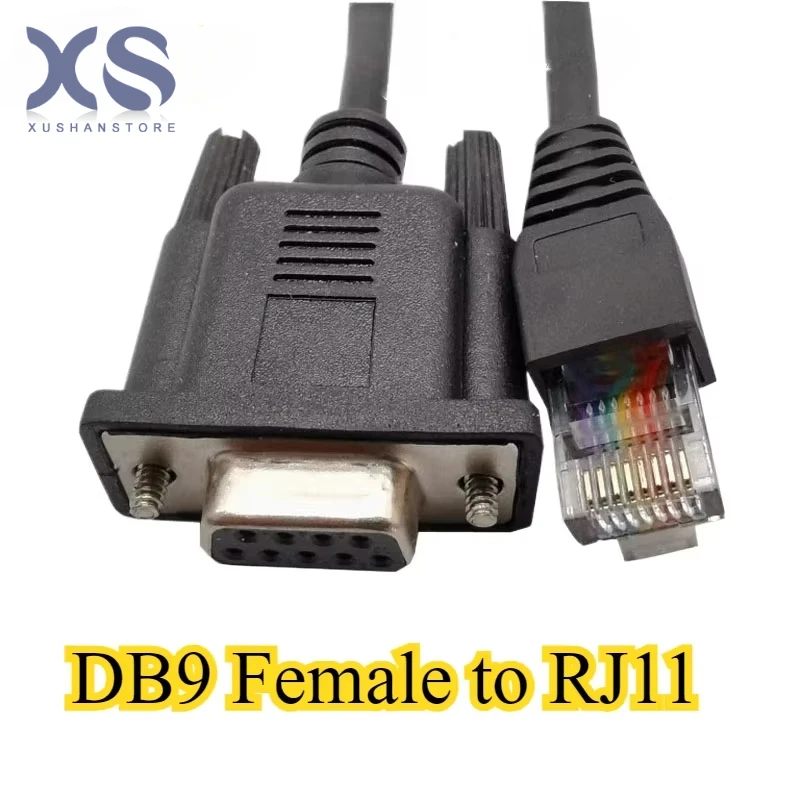 RS232 DB9 Male to RJ12 RJ11 RJ45 Extension Cable 6p6c 6p4c Crystal Head to DB9 Male/Female Extender rj12 rj11 to RS232 Connector