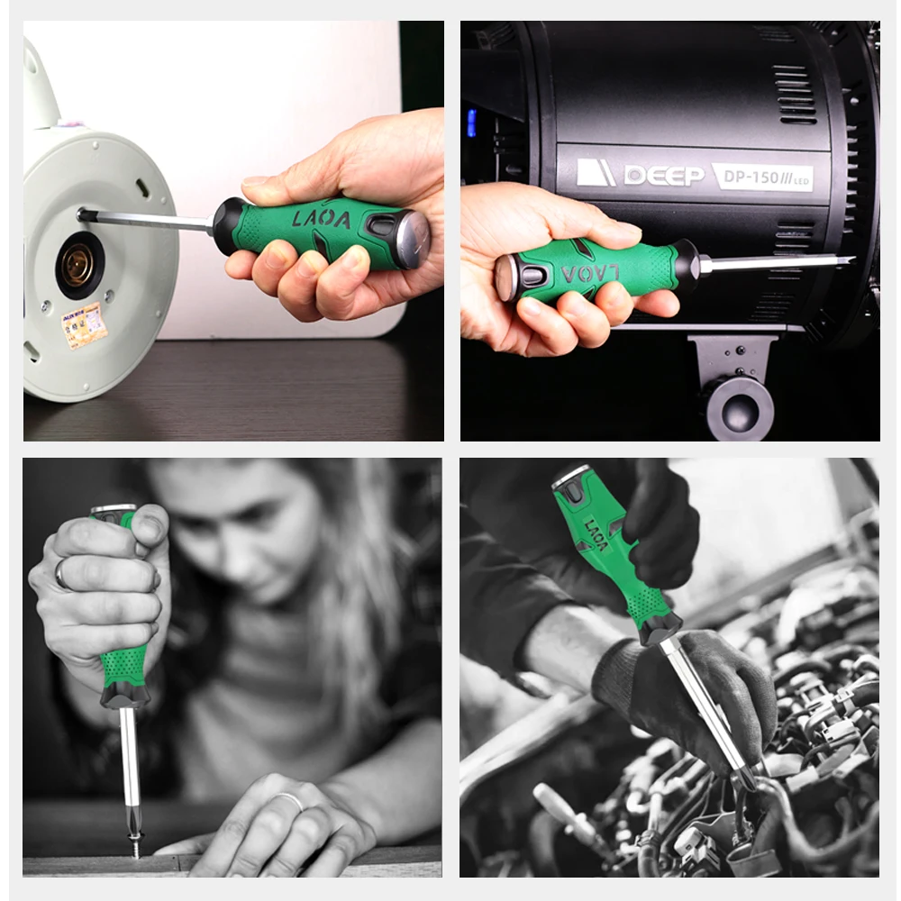 LAOA Screwdriver Penetrating Percussion Anti-slip Strong magnetic ergonomic design Percussion screwdriver