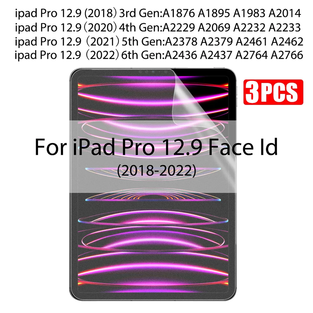 3-teiliges Papiergefühl wie Displayschutzfolie für iPad Air 11 Pro 13 2024 10. 9. Generation 8 7 6 Air 5 4 Pro 11 12.9 10.5 M5 kein Glas