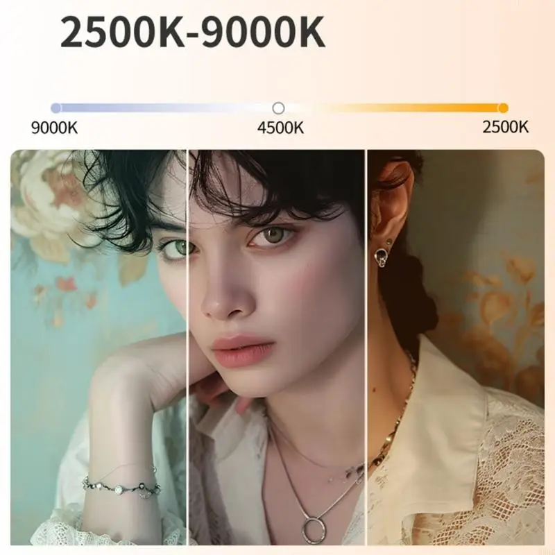 プロのスマートフォンビデオライト2500K 9000K調整可能なカラーLEDライトスタジオグレード電話カメラライトモバイル896C