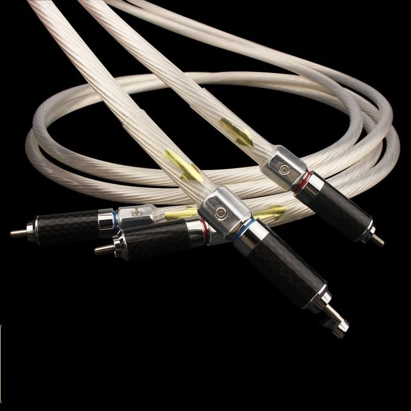 Dutch Sterling Silver 5NOCC Fever Speaker CD Player Audio Cable HIFI Dual RCA Sound Amplifier Signal Cable