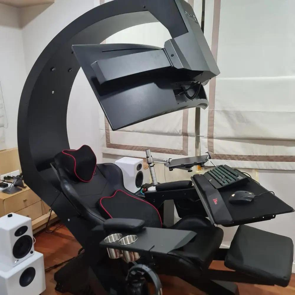 IW320 Hot Selling Zero Gravity Recline PC Chair With Massage Function As Altwork Support Upto 5 Monitors Ease Comfy Cockpit view 5