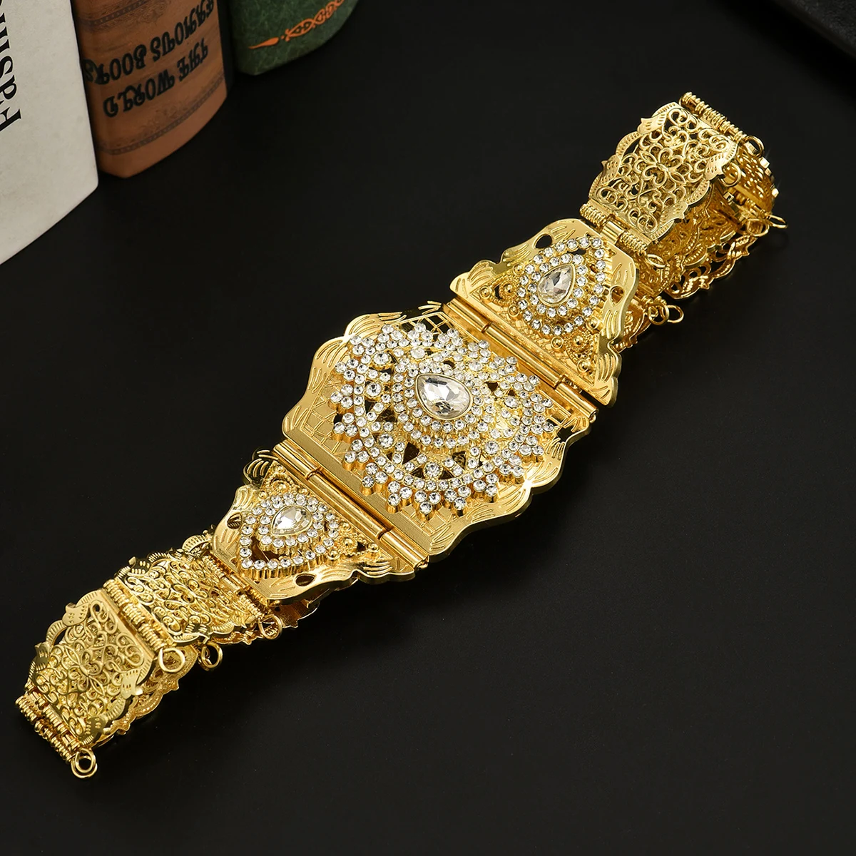 حزام عتيق للسيدات المغربي مع نمط قطرة الماء على شكل فستان الزفاف حزام المجوهرات العربية هدية رمضان