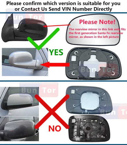 Imagen 2 del producto Espejo retrovisor LH & RH para Hyundai Santa fe I 2001 2002 2003 2004 2005 /87611/21-26100/lente de espejo retrovisor de coche/pieza de espejo de puerta automática