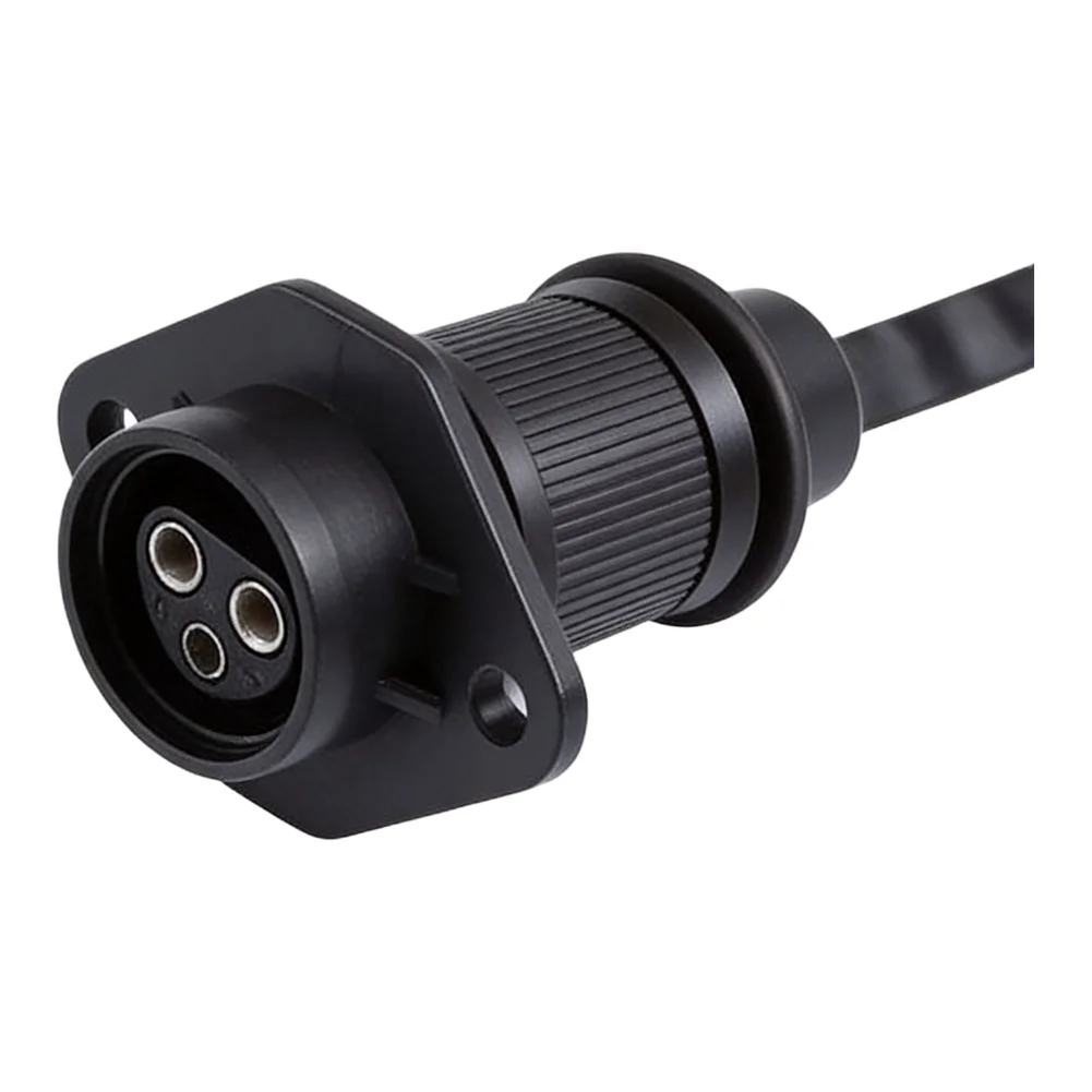 Connectors Pin Trailer Socket Fitments Round 3 Pole Plug-in Boats Mounting Hole Mm Trailer Socket Connectors Black
