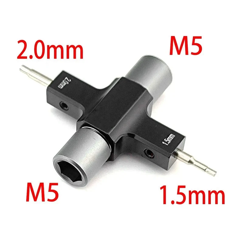 ประแจ M5สี่เหลี่ยมพร้อมเครื่องมือตลับลูกปืน1.5มม./2มม. มอเตอร์ปล่อยไขควงสำหรับโดรน RC สำหรับแข่ง FPV ทนทาน