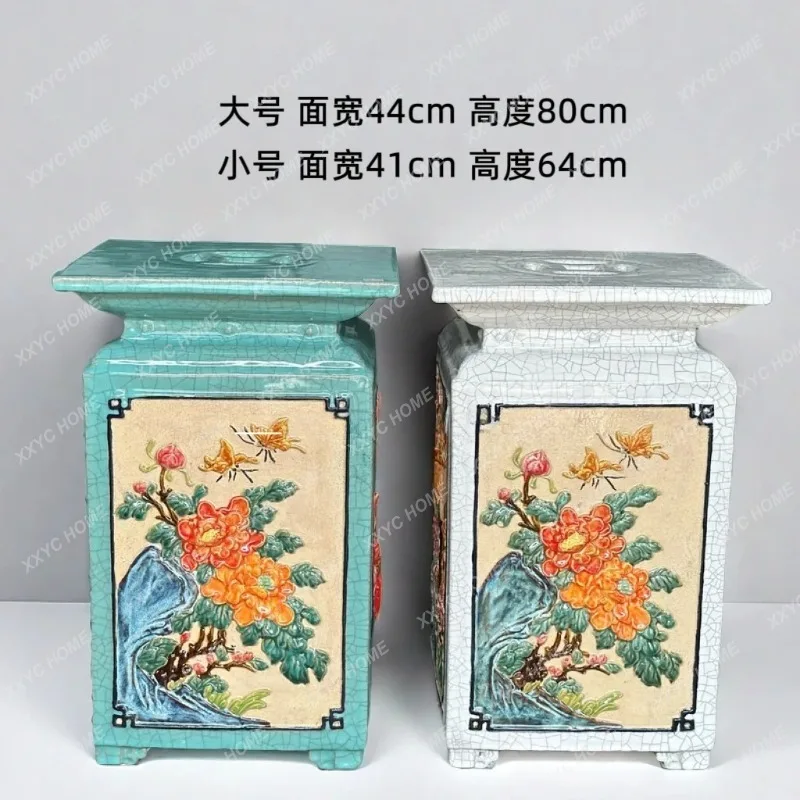 XXGreat discounts Shiwan base flower base Lingnan garden bonsai flower stand indoor courtyard bonsai design placement shelf