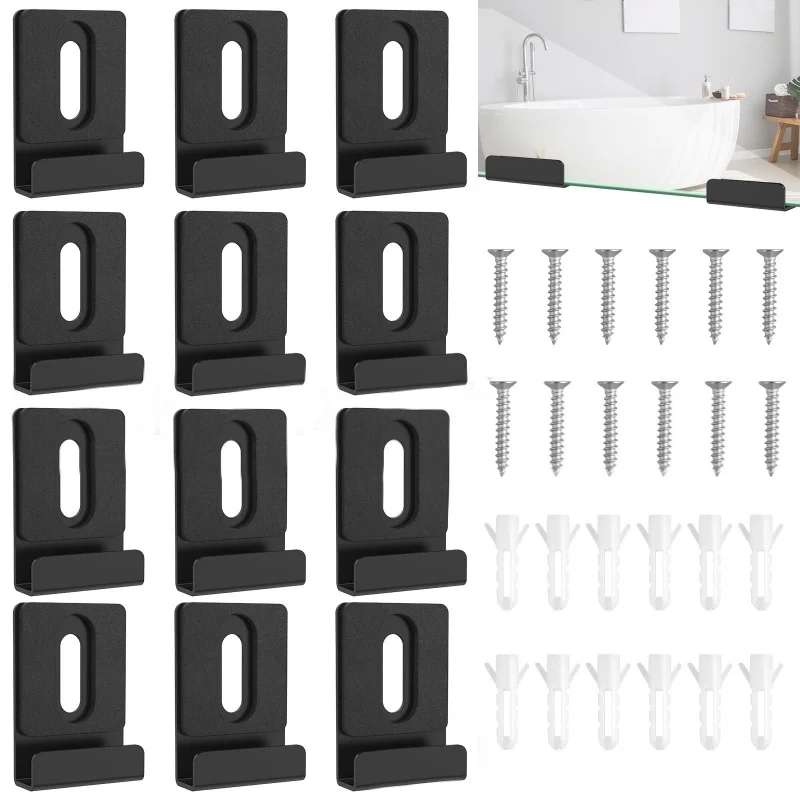 

4 шт. держатели для зеркал из нержавеющей стали для настенного монтажа, кронштейны для зеркал, губы для двери шкафа, безрамное зеркало, рекламный щит