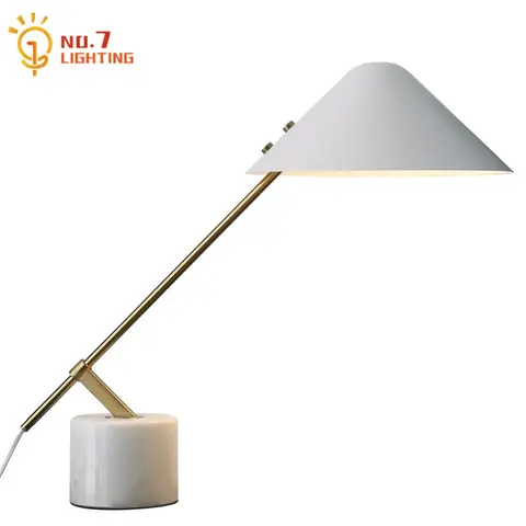 포스트모던 미니멀리스트 디자이너 대리석 기본 테이블 램프 LED E27 블랙/화이트 책상 조명 홈 장식 연구 독서 사무실 침실