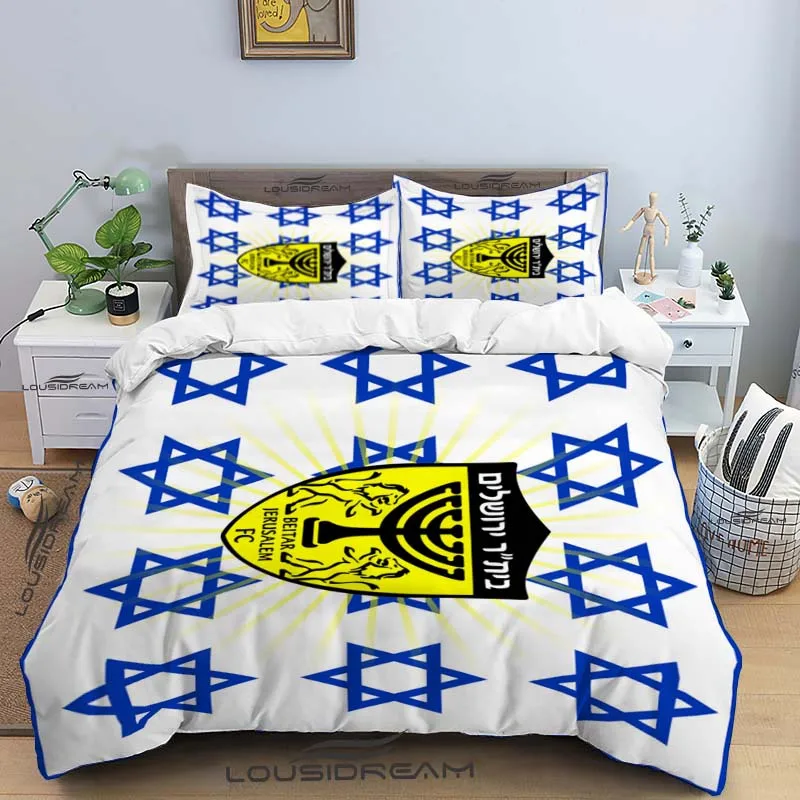 Beitar Jerusalem Fc All Season Twin Zestaw pościeli 3-częściowy zestaw kołdry Poszwa na kołdrę Double King Poszewka na kołdrę Tekstylia domowe