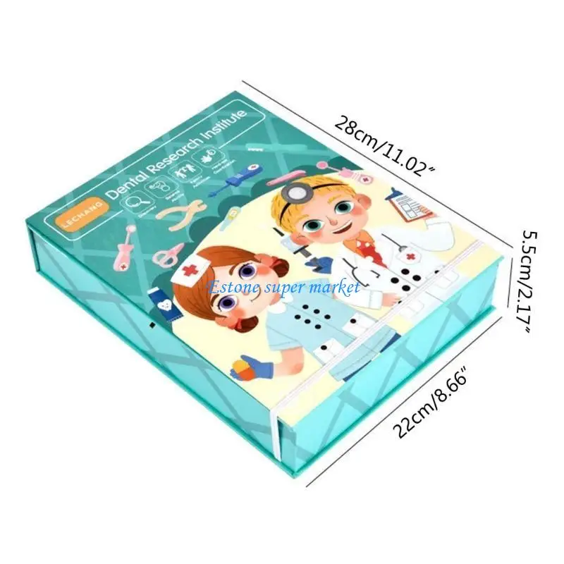 090B dentista com design criativo Super para brincar com dentes e acessórios odontológicos para crianças meninos P