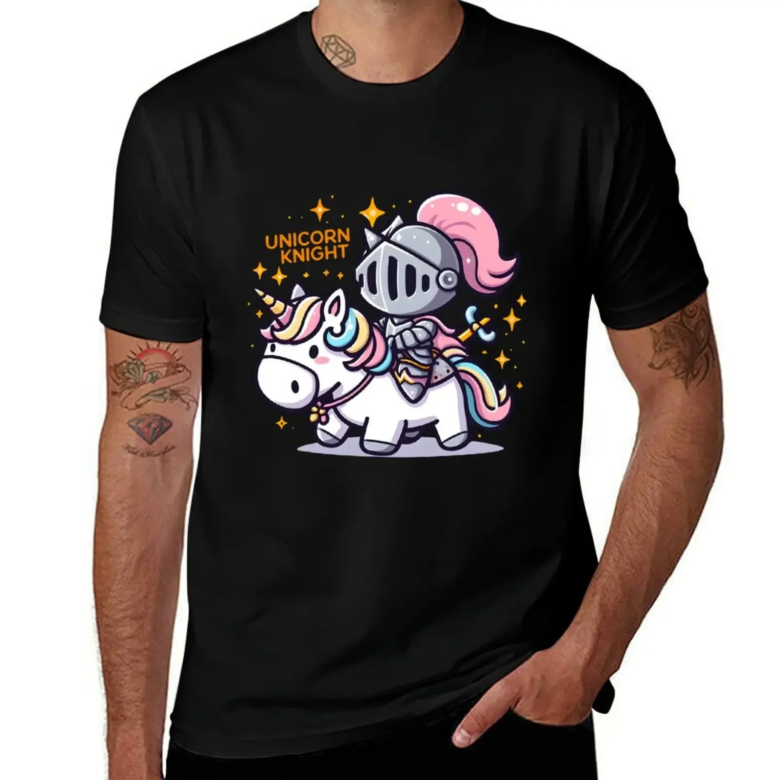 Unicorn Knight T-Shirt oversized t shirt Man t-shirt mens t shirts top quality