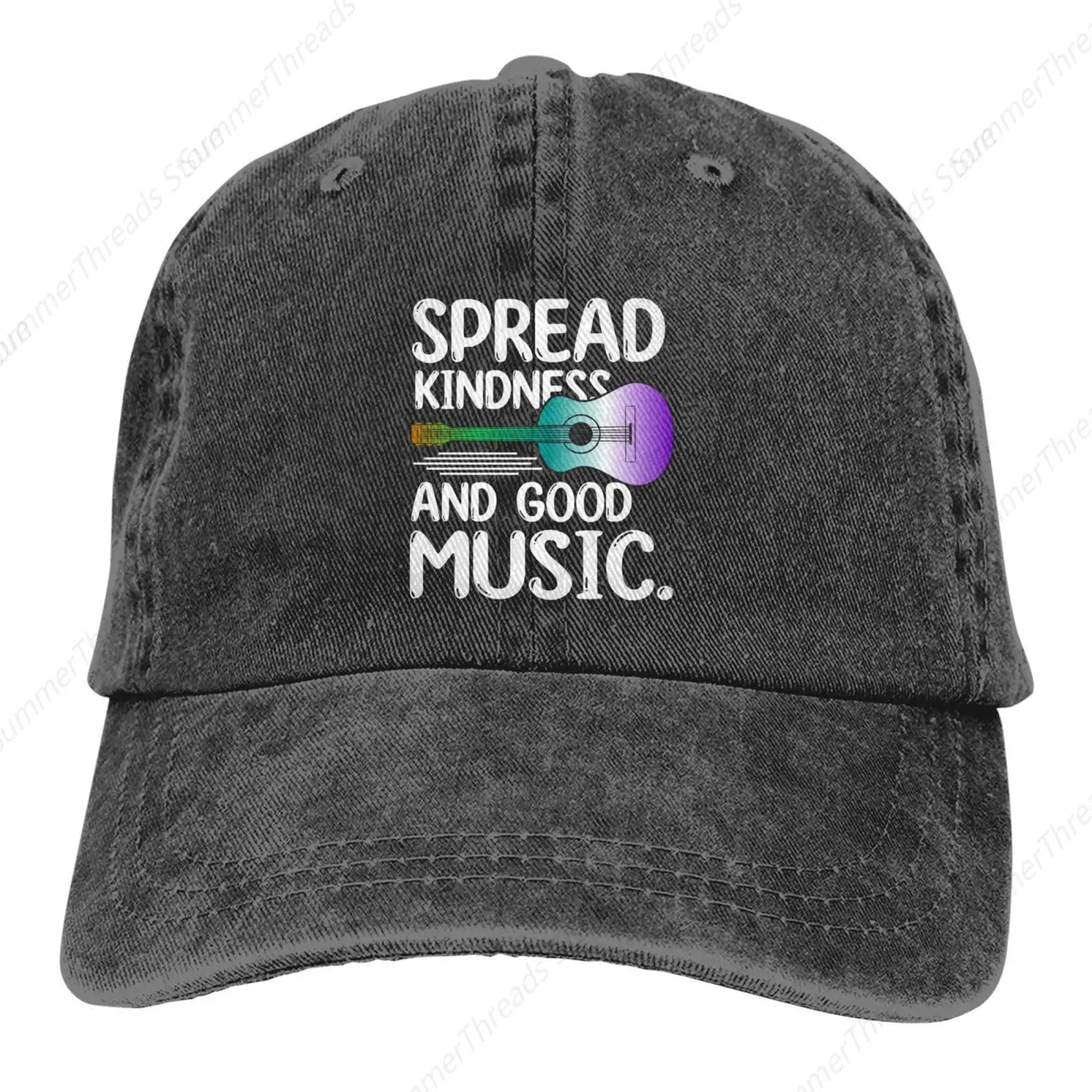 

Spread Kindness and Good Music Baseball Cap Golf Dad Hat Adjustable Original Classic Low Profile Cotton Hat Men Women
