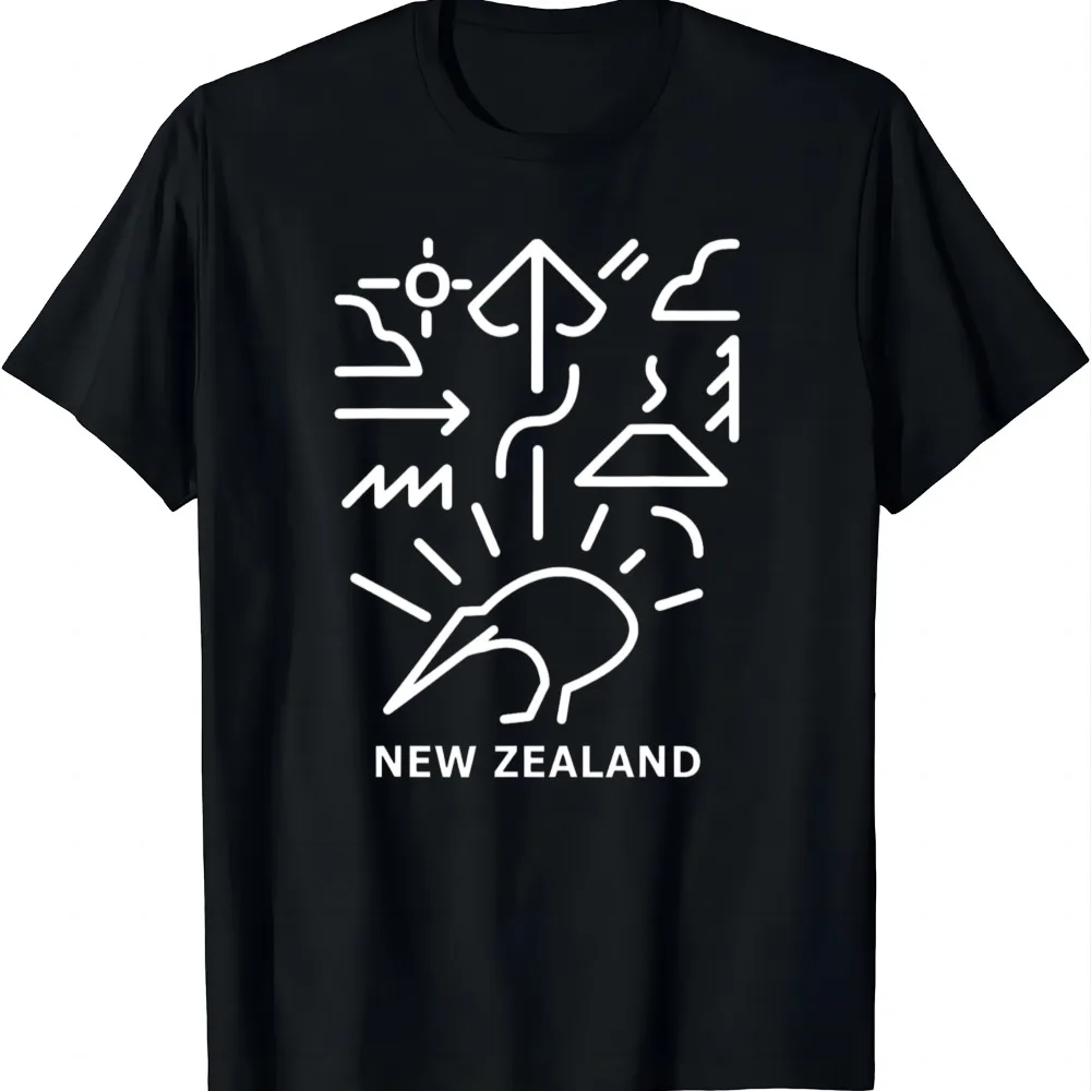 Minimalist New Zealand Kiwi New Zealand Backpacker Gift T-Shirt Summer Casual T Shirt Graphic T Shirts Camiseta Streetwear