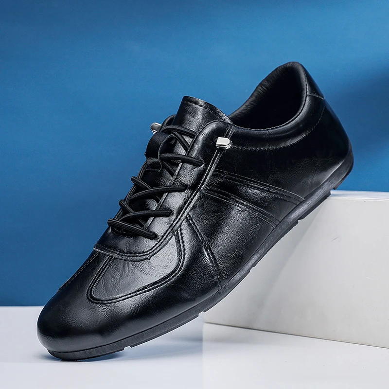 

Fashion New Leather Men's Casual Shoes Formal Lightweight Male Dress Shoes Comfortable Loafers Breathable Walking Driving Shoes