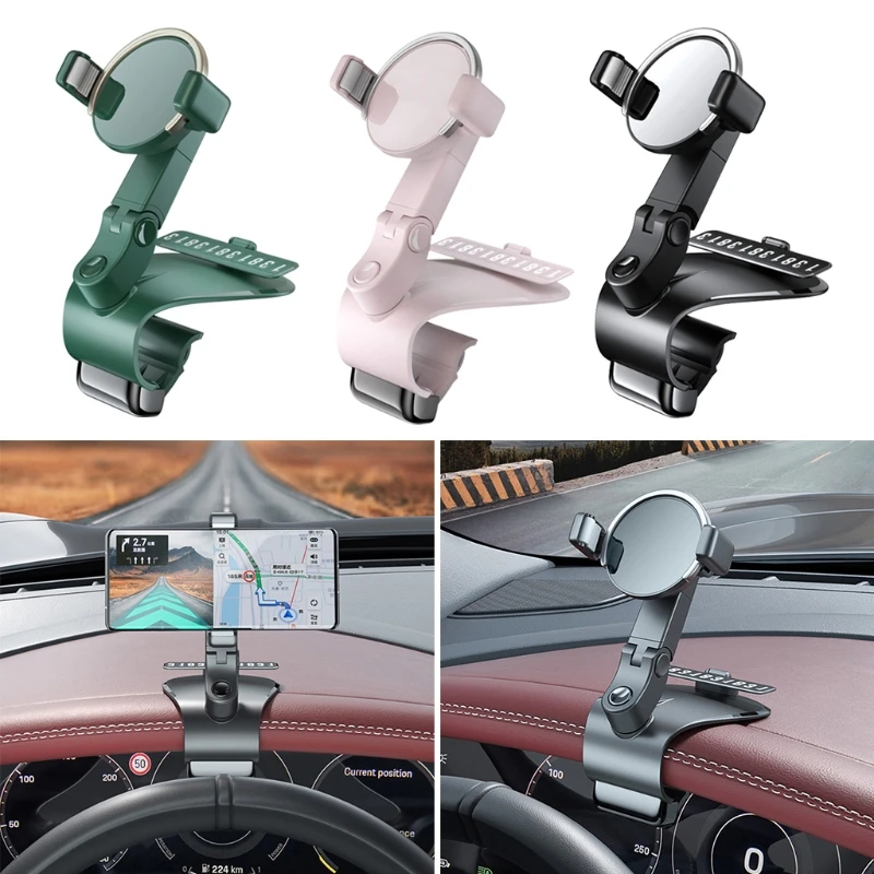 Car Phone Holder Stand Universal Fit Sturdy Stand Save Space Easy to Operate Rotate Freely  for Sun  Mount