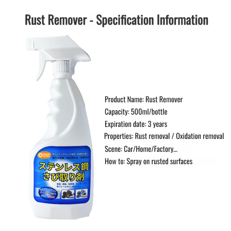 Powerful Rust Remover for Cast Iron Bolts Metal Fasteners and High Concentration Steel Screws