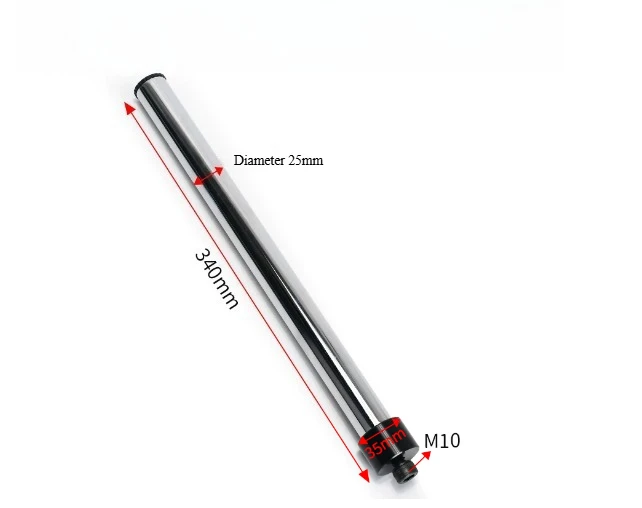 Poteau d'extension de microscope de 25 mm de diamètre avec grande base, support de caméra monoculaire industriel, accessoire de poteau allongé en métal