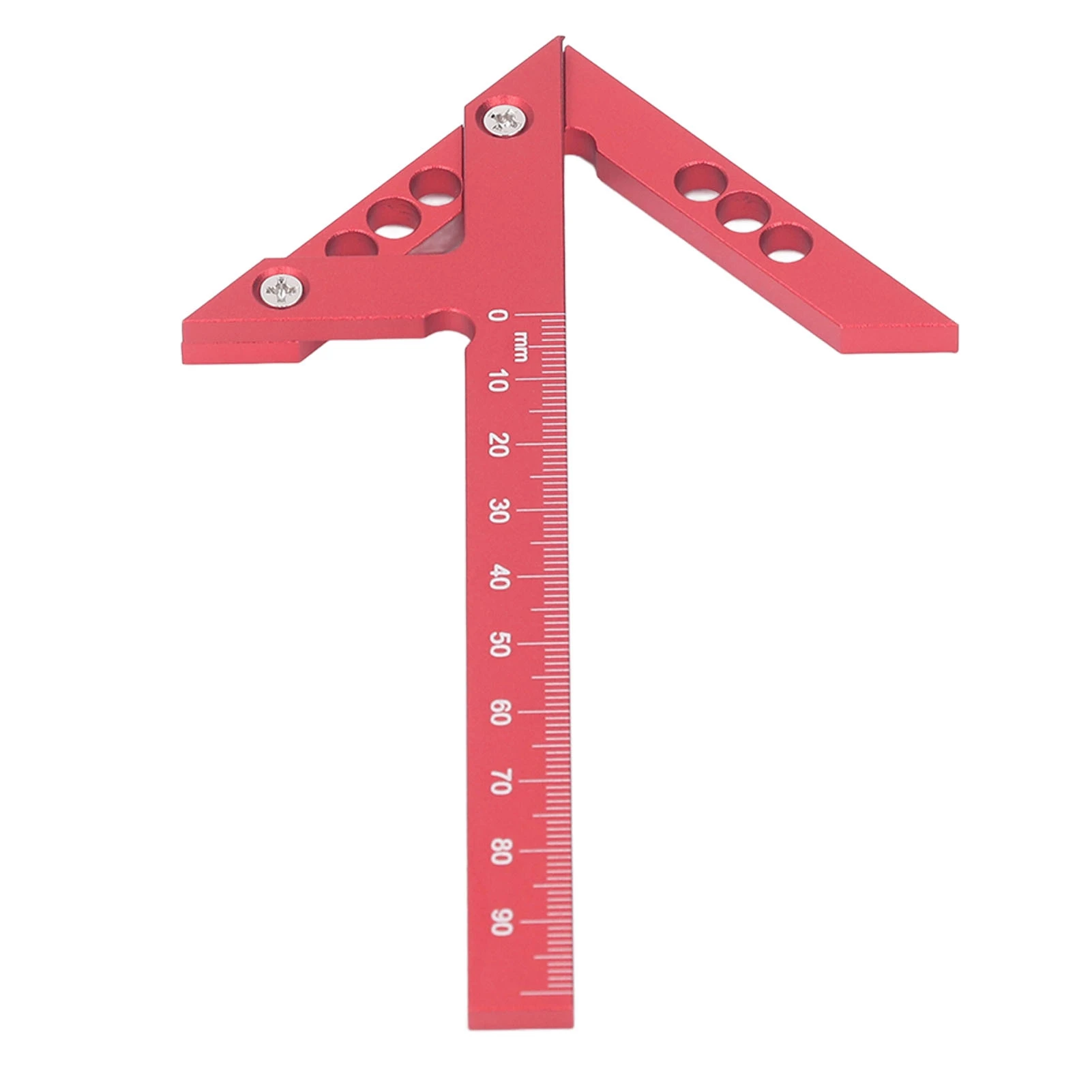 Aluminum Alloy Center Marking Device 45 Degree Angle Woodworking Measuring Ruler For Drawing Centerlines In Woodworking Work