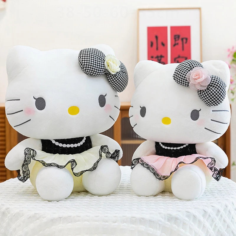 

Новая плюшевая игрушка Sanrio 60 см Kawaii Hello Kitty, милая мягкая кукла для детей, подарок на день рождения, Рождество, мягкий подарок для маленькой девочки, милая кукла Kt