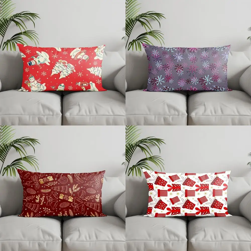 

Домашний декор Снеговик Рождественская прямоугольная подушка подходит для дивана, спальни, автомобиля, наволочка, прямоугольная подушка для спины