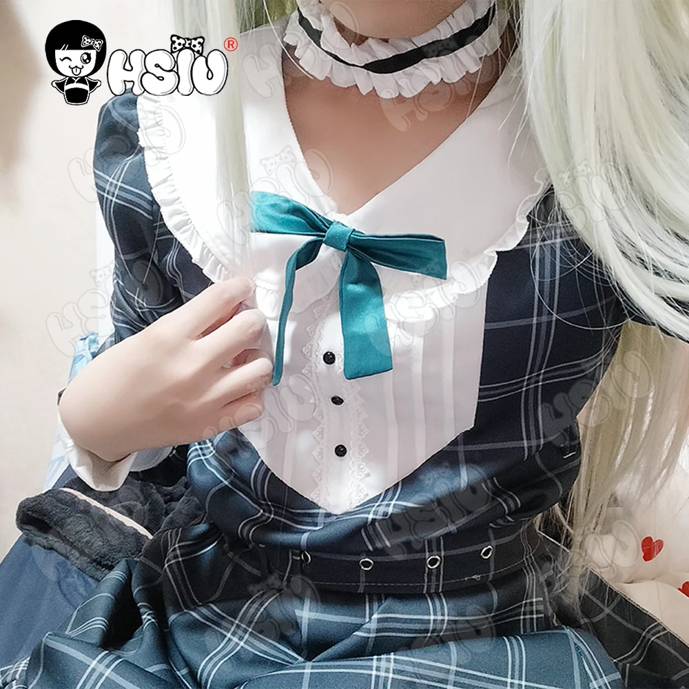 

Wakaba Mutsumi косплей Одежда Парик HSIU Голубой цветные длинные волосы Аниме Anime BanG Dream! Its MyGO Mutsumi Wakaba Mort Одежда Парик