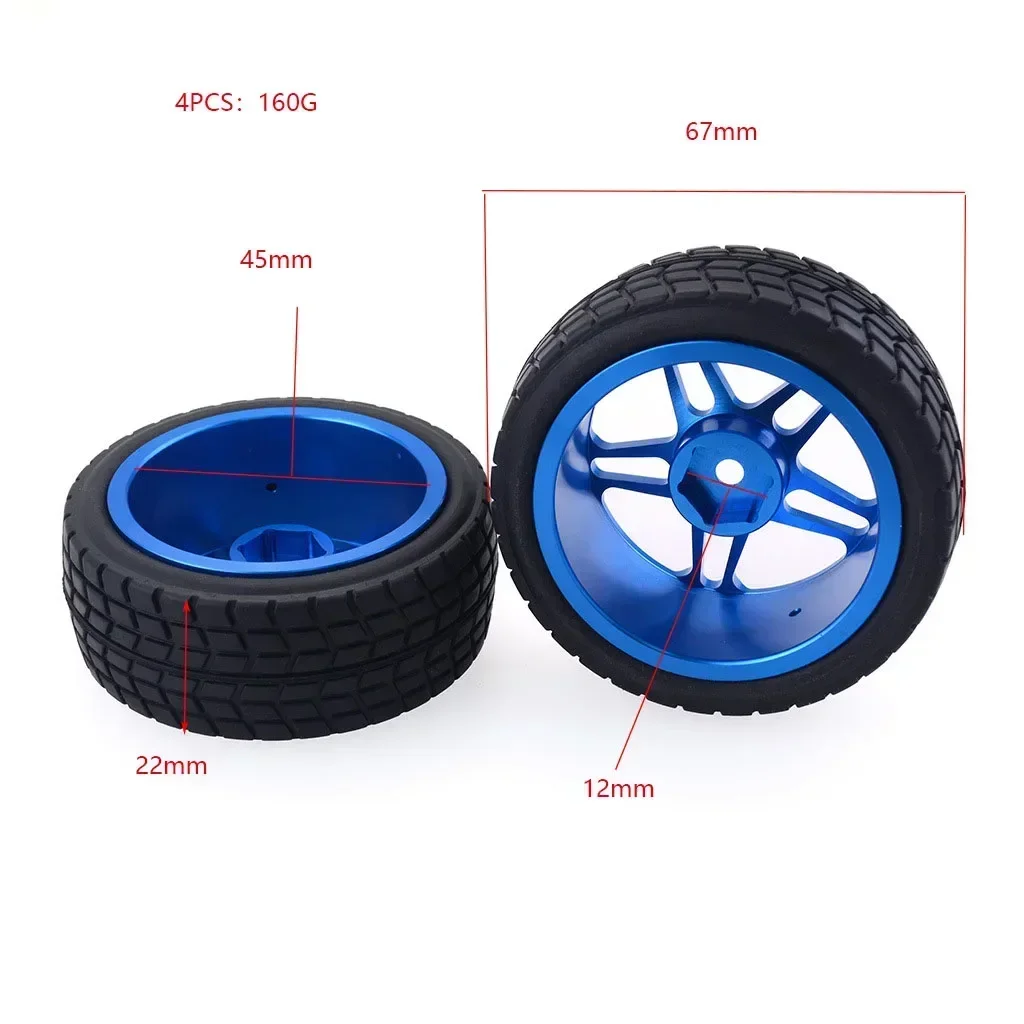 Accessoires de voiture RC, 4 p12, pour WLtoys 1:12 1:14 1:18, 124016 124017 124018 124019 144001 A959 et autres roues de mise à niveau en métal