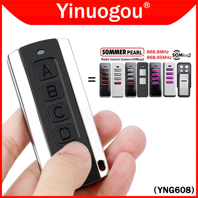 

SOMMER Pearl Vibe Twin 4018V000 4019V000 TX55-868-4 TRX55-868-4 TX40-868-4 Garage Door Remote Control for SOMMER SOMloq2 Motor