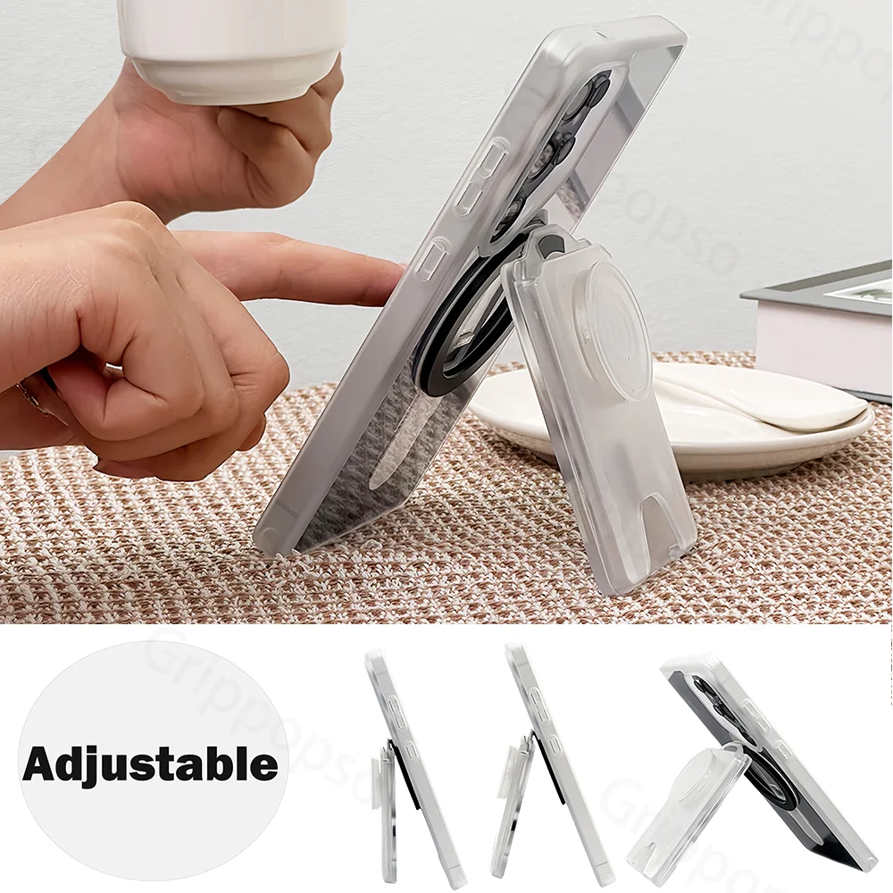 Aufgerüstet für Samsung Galaxy S25 S24 Ultra, magnetische Brieftasche, Telefonkartenhalter, Sockel mit verstellbarem Ständer für iPhone 16, 15, 14 – Detail 3