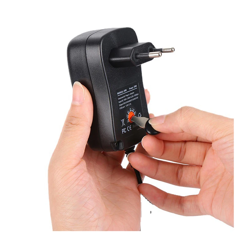 3V 4.5V 5V 6V 7.5V 9V 12V 2A 2.1A AC/DC Adapter Power Supply Plug Universal Adjustable Adaptor Charger For LED Light Strip A5