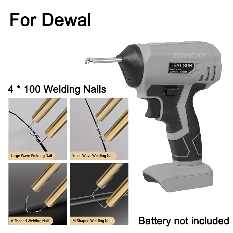 Kabellose Kunststoffschweißmaschine Heißheftgerät für Makita/Dewalt/Bosch/Milwaukee/Black&Decker 18V Li-Ionen-Akku Reparaturwerkzeuge