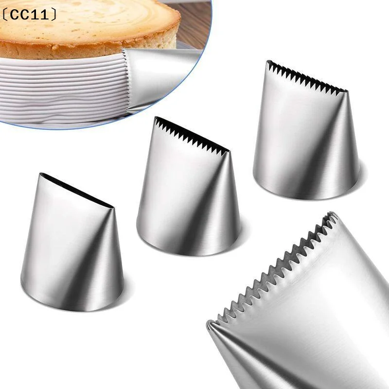 1/3Pcs Oversized Cake Making Cream Cupcake Stainless Steel Tools Mouth Flower Lcing Piping Nozzles Kitchen Pastry Decor〔CC11〕