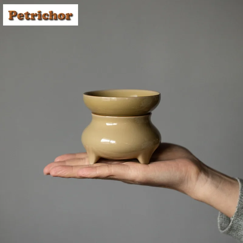 

Ding Kiln Yellow Tripodia Tea Separator Infusor Antique Tea Strainer Dispenser Tea Maker Tea Filter Teaware Supplies Ornaments