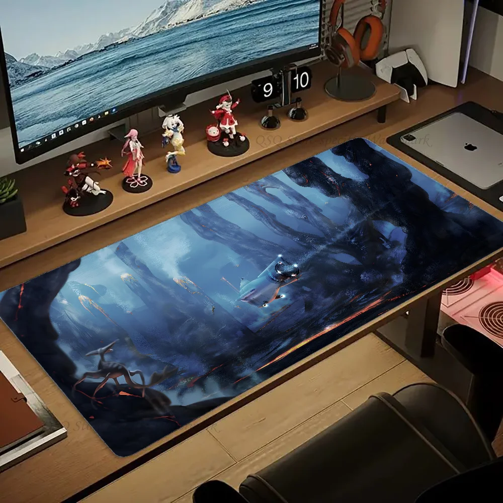 1pc S -Subnautica Mouse Mat Desk Mat With Pad Gaming Accessories Prime Gaming XXL Keyboard Pad