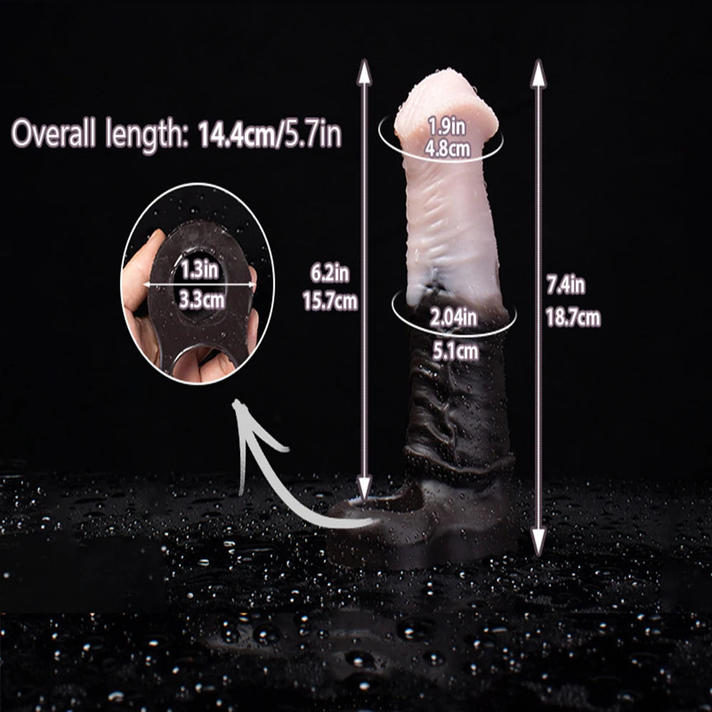 Horse dildo penis extender penis enlargement Reusable condoms vaginator for men penis sleeve masturbato toys adult18sexshop