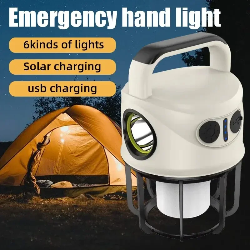 Outdoor Camping Charging Lighting LED Camping Tent Atmosphere Ultra Long Endurance Solar Emergency Hanging Light