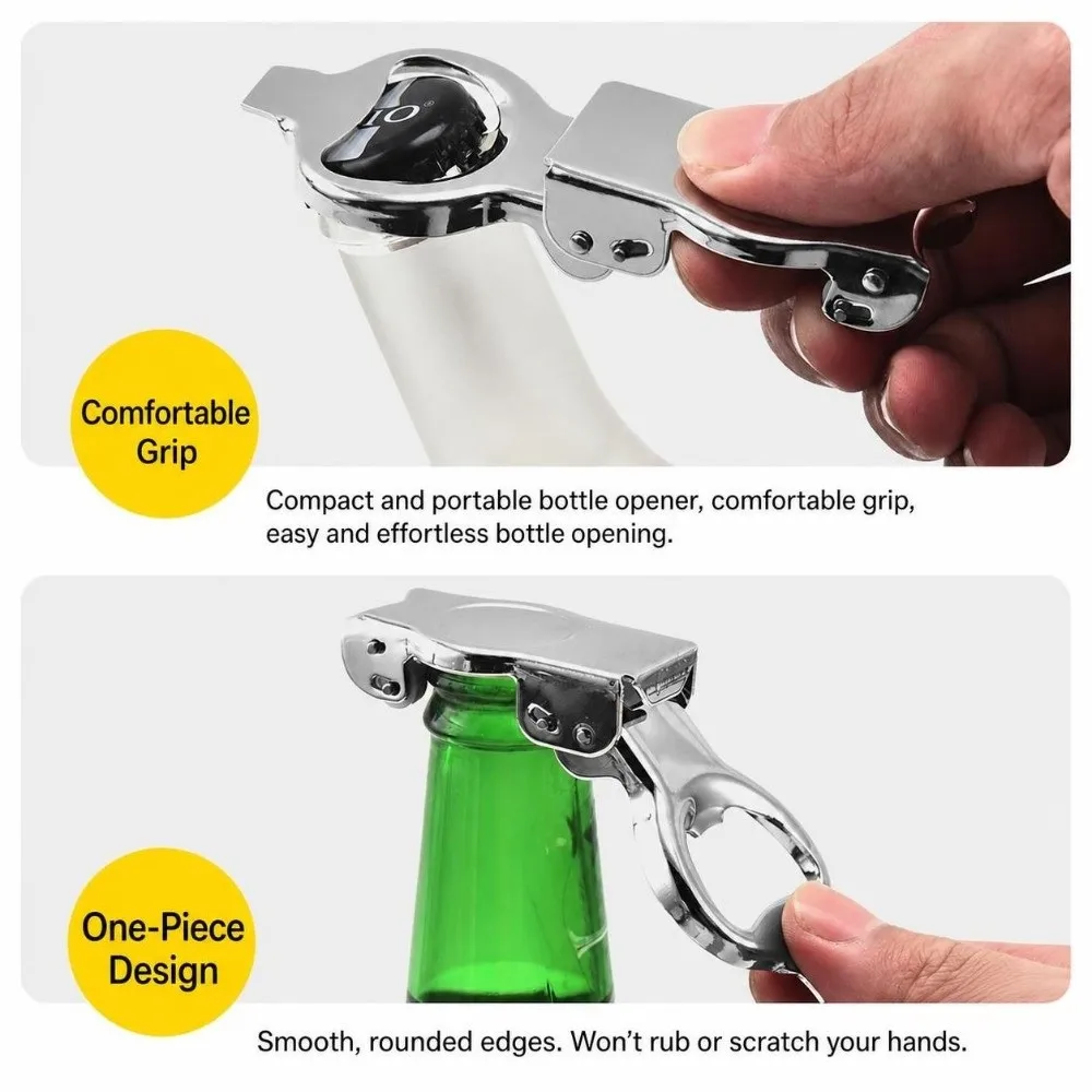 Multi Function Bottle Stopper Cap Leak Proof Built-In Opener Bottle Sealing Cap Reusable Air Tight Seal Folding Bottle Opener