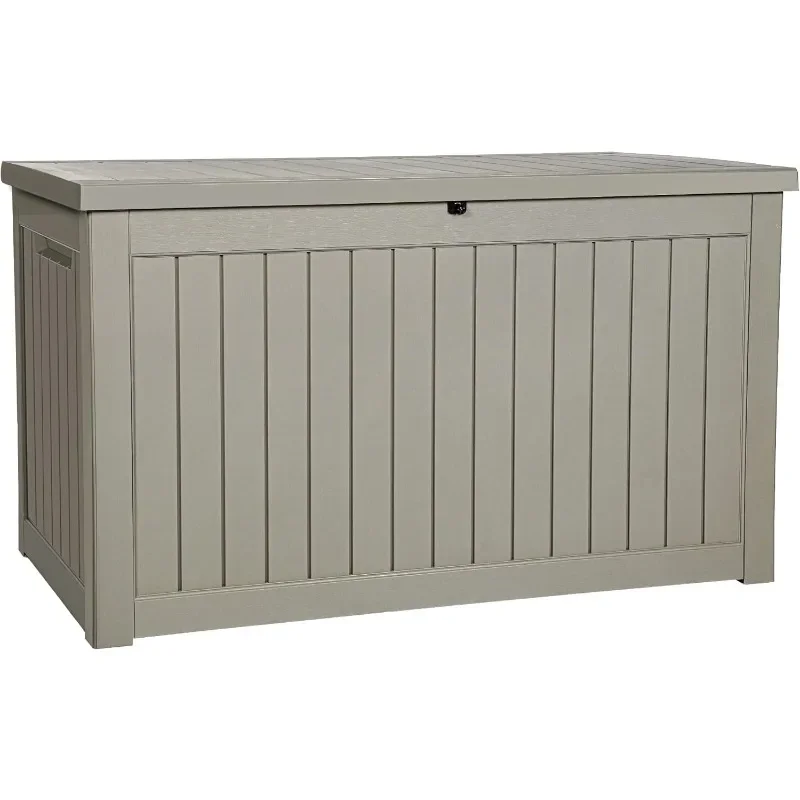 

Large outdoor storage box for patio furniture, outdoor cushions, garden tools and sports/pool equipment