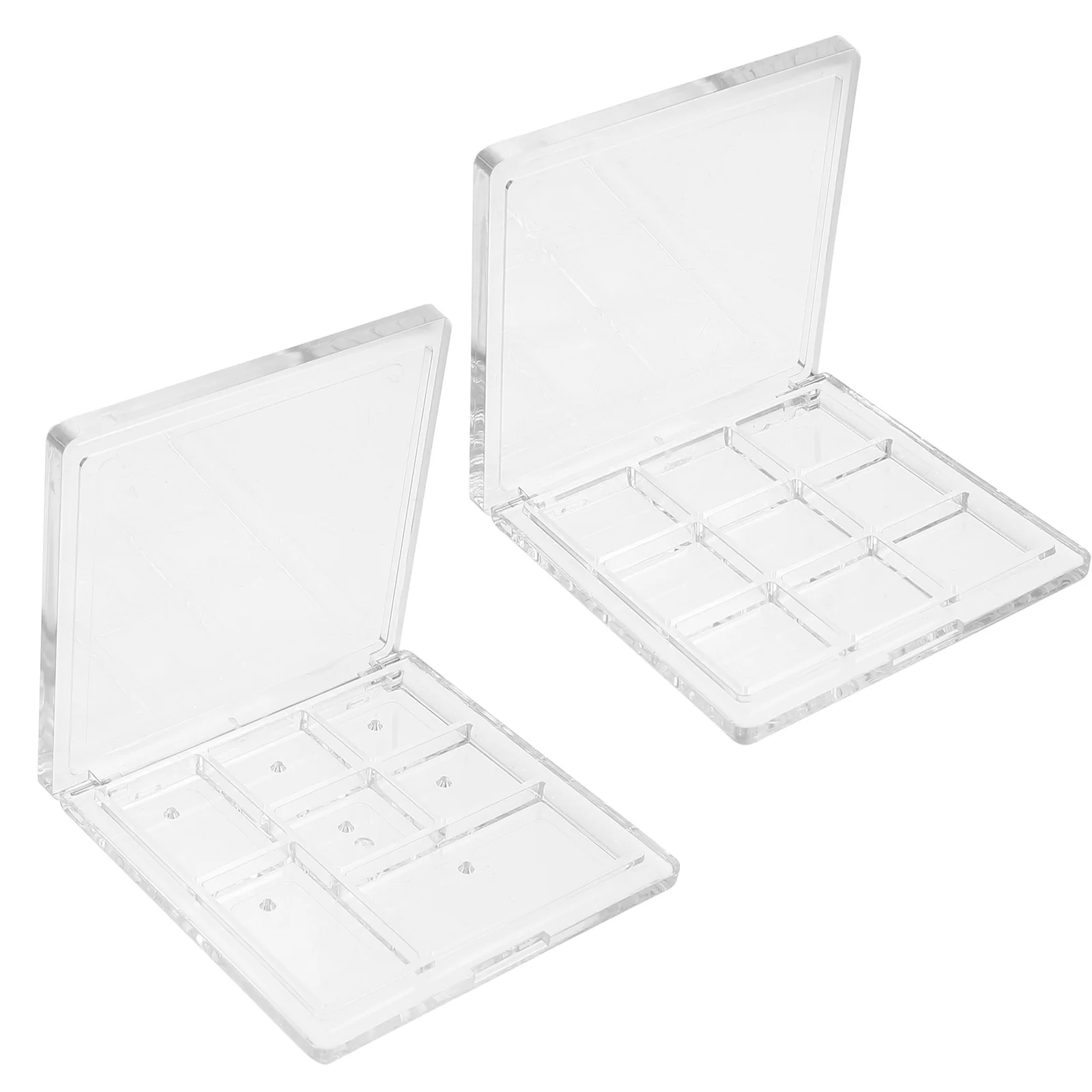 

4 Pcs Eyeshadow Palette Transparent Case Lipstick Boxes Empty Container Plastic Travel Storage Box Refillable Portable Cosmetics