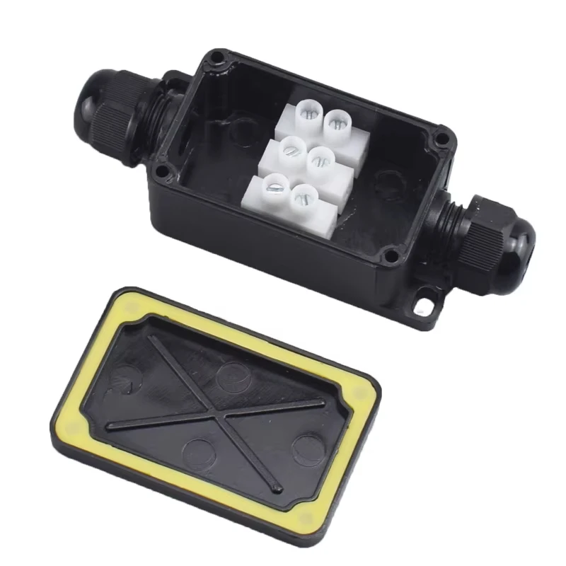 Waterdichte afgesloten vlamvertragende schakelkast met terminals buitenkabelorganizer tweeweg drieweg geschikt voor dunne en middel dikke kabels perfect voor led lampen tuinen gevels woningen winkels en fabrieken besta – Detail 15