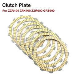 Motorcycle Clutch Friction Discs Plate Kit For Kawasaki ZZR400 ZZR600 ZRX400 GPZ600 ZZR 400/600 GPZ KLE400 KLE500 Accessories