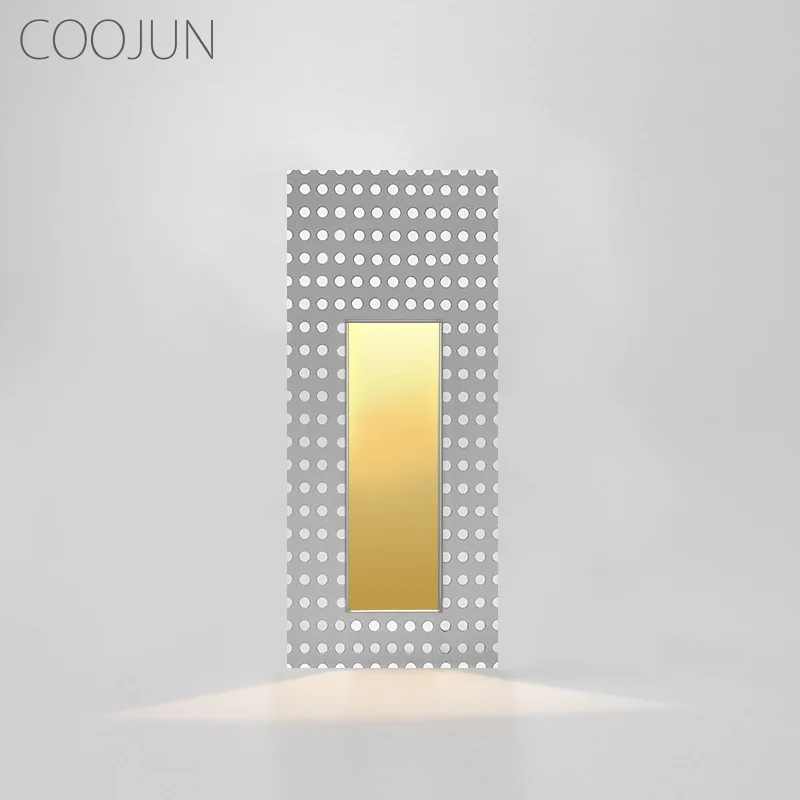 COOJUN Recessed LED Wall Lamp Frameless Downlight Step Staircase Light Aisle Corridor Lamp Wall Stairs Indoor Lighting AC85-240V