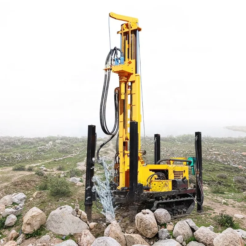 Water Well Drilling Rig Machine  Hydraulic Water Well Drilling Rig Mud Pump and Air DTH Borehole Drill Rig Machine