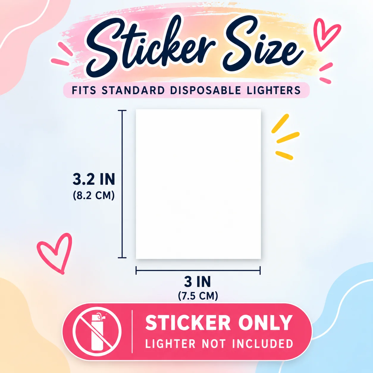 Custom Vinyl Stickers Pattern Lighter Personalized Self Adhesive Decals DIY Decorative Sticker For Disposable Lighter Customized