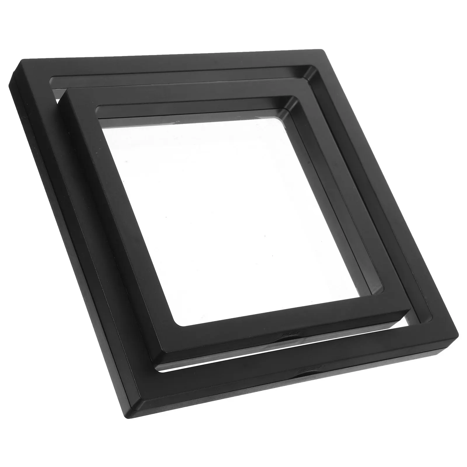 

2Pcs Watch Storage Boxes Jewelry Floating Frame Suspension Display Holder Stand for Rings Earrings Bracelets Necklaces Jewelry