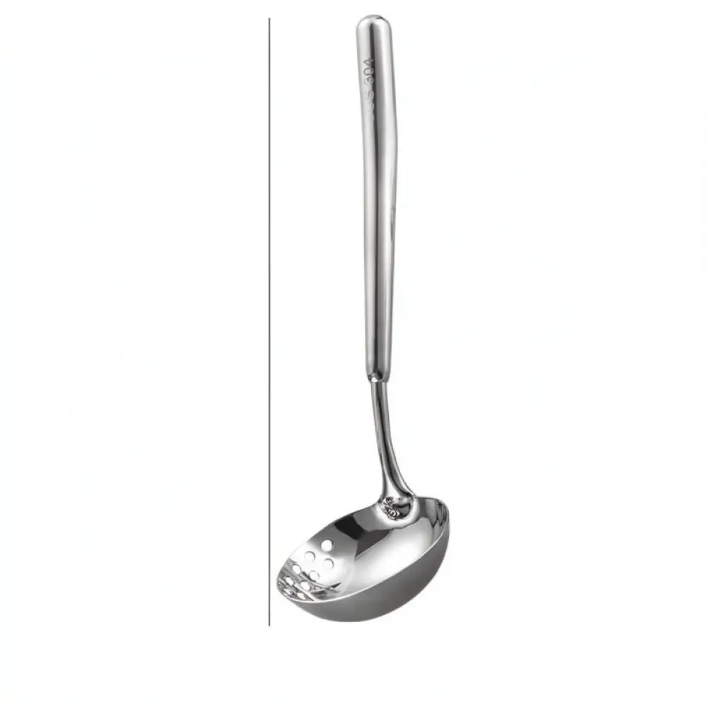 Stainless Steel Cooking Ladle With Colander Multifunctional Hot Pot Tool Kitchen Spoon Durable Drainer Food Filter