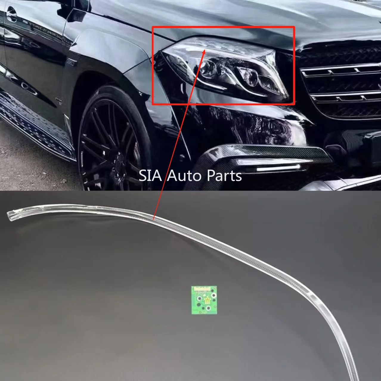 

For Mercedes Benz GLS W166 2015-2019 Chip Light Guide Strip White Light Suitable Angel Eye Car DRL CHIP European Ballast Module