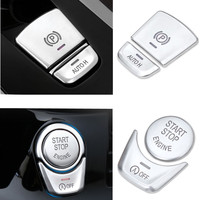 Car Electronic Handbrake AUTO H / Engine Start Stop Button Knob Cover Trim For BMW  5 series G30  X3 G01 X4 G02 GT6