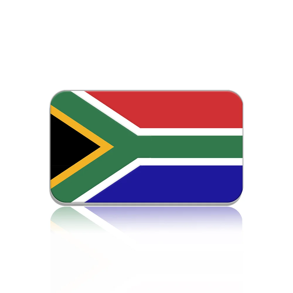 Modische Brosche mit Südafrika-Flagge, Acryl-Anstecknadel, Abzeichen – stilvolles Accessoire, Schmuck, Geschenk